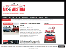 Tablet Screenshot of mx5-austria.com